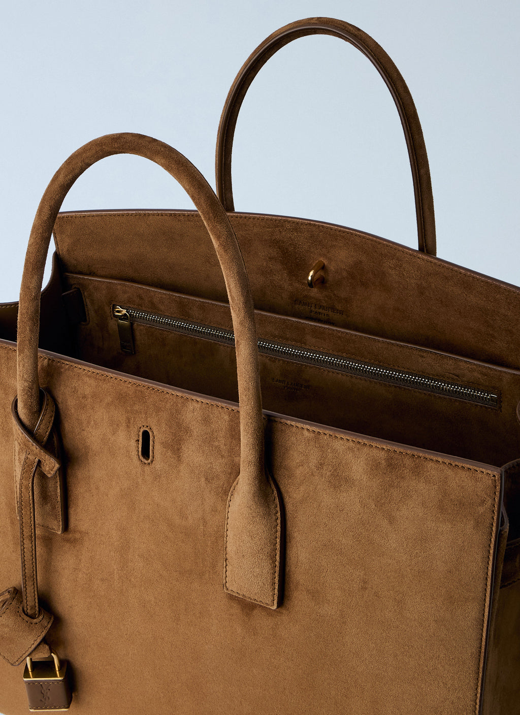 Saint Laurent Women Sac De Jour Suede Handbag