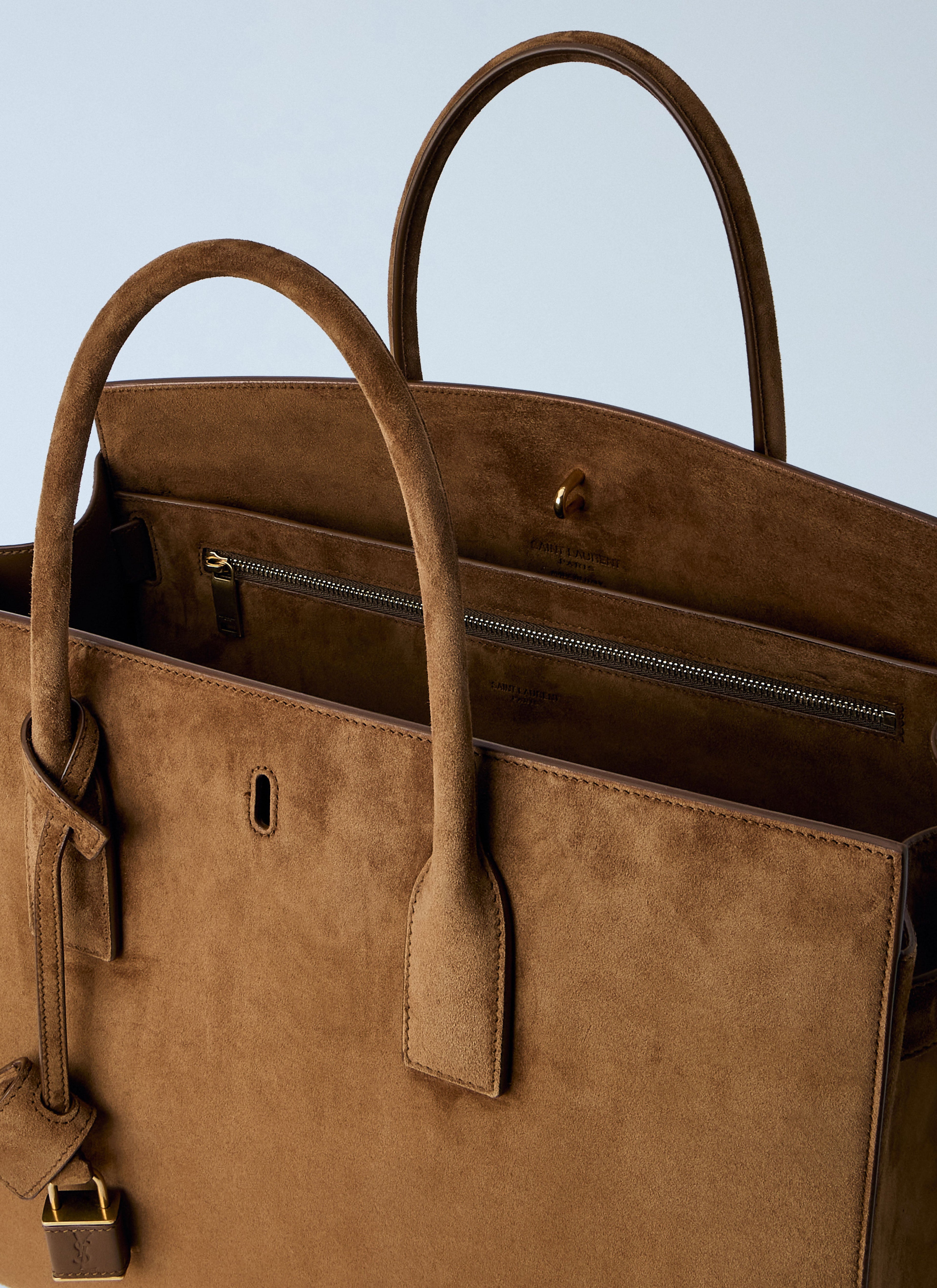 Saint Laurent Women Sac De Jour Suede Handbag
