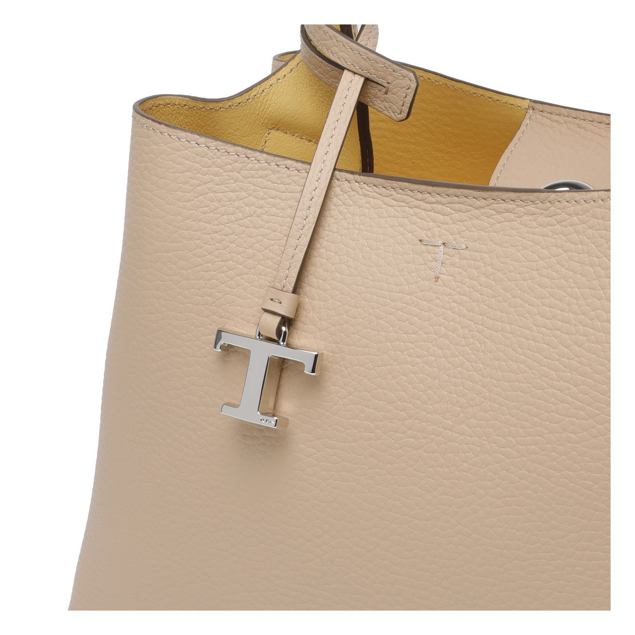 Tod's Women Small Leather Handbag With T Timeless Charm