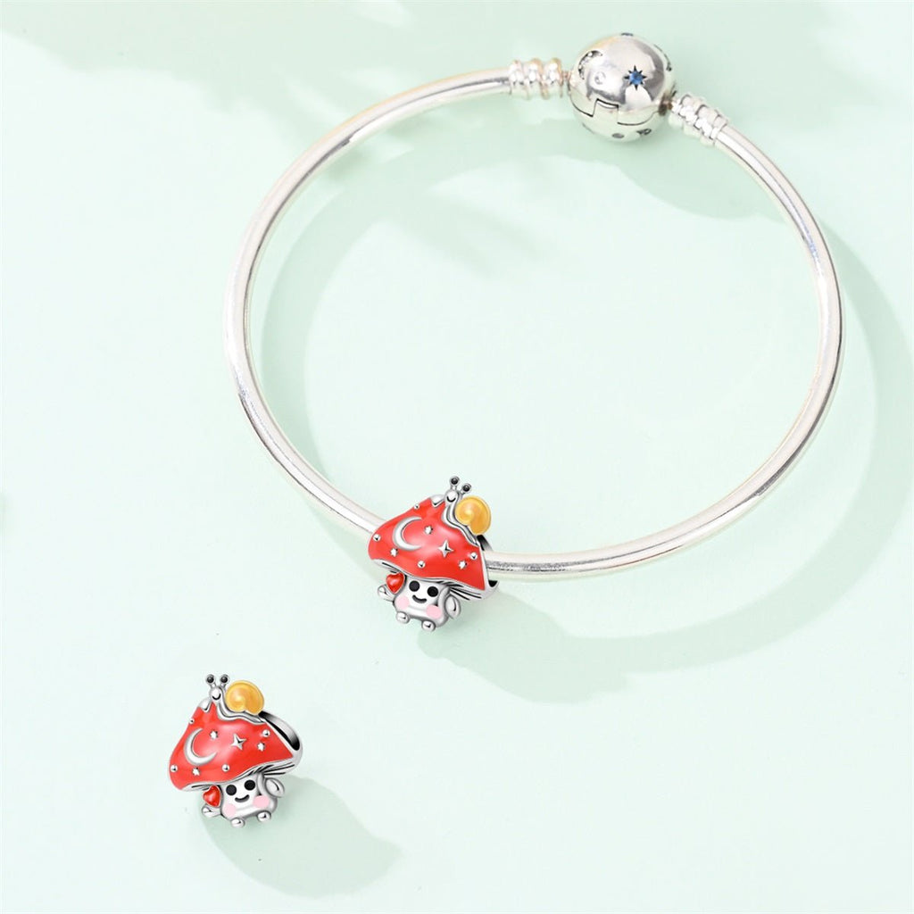 Snail on Magic Mushroom Charm
