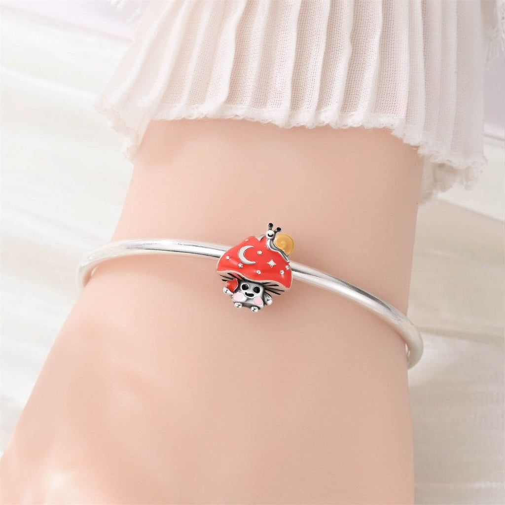 Snail on Magic Mushroom Charm