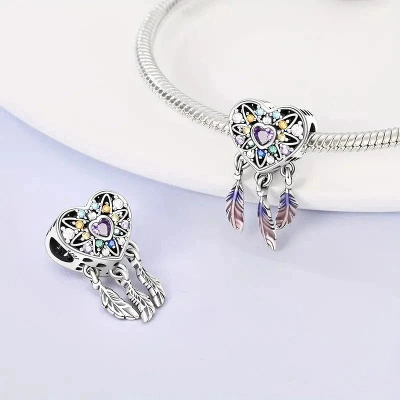 Spiritual Heart Dreamcatcher Charm