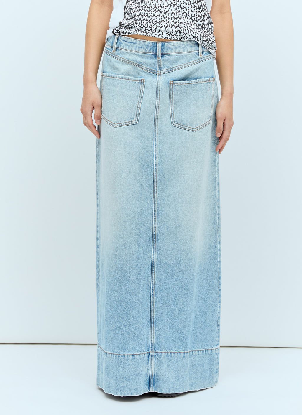 Sportmax Women Backwards Denim Skirt