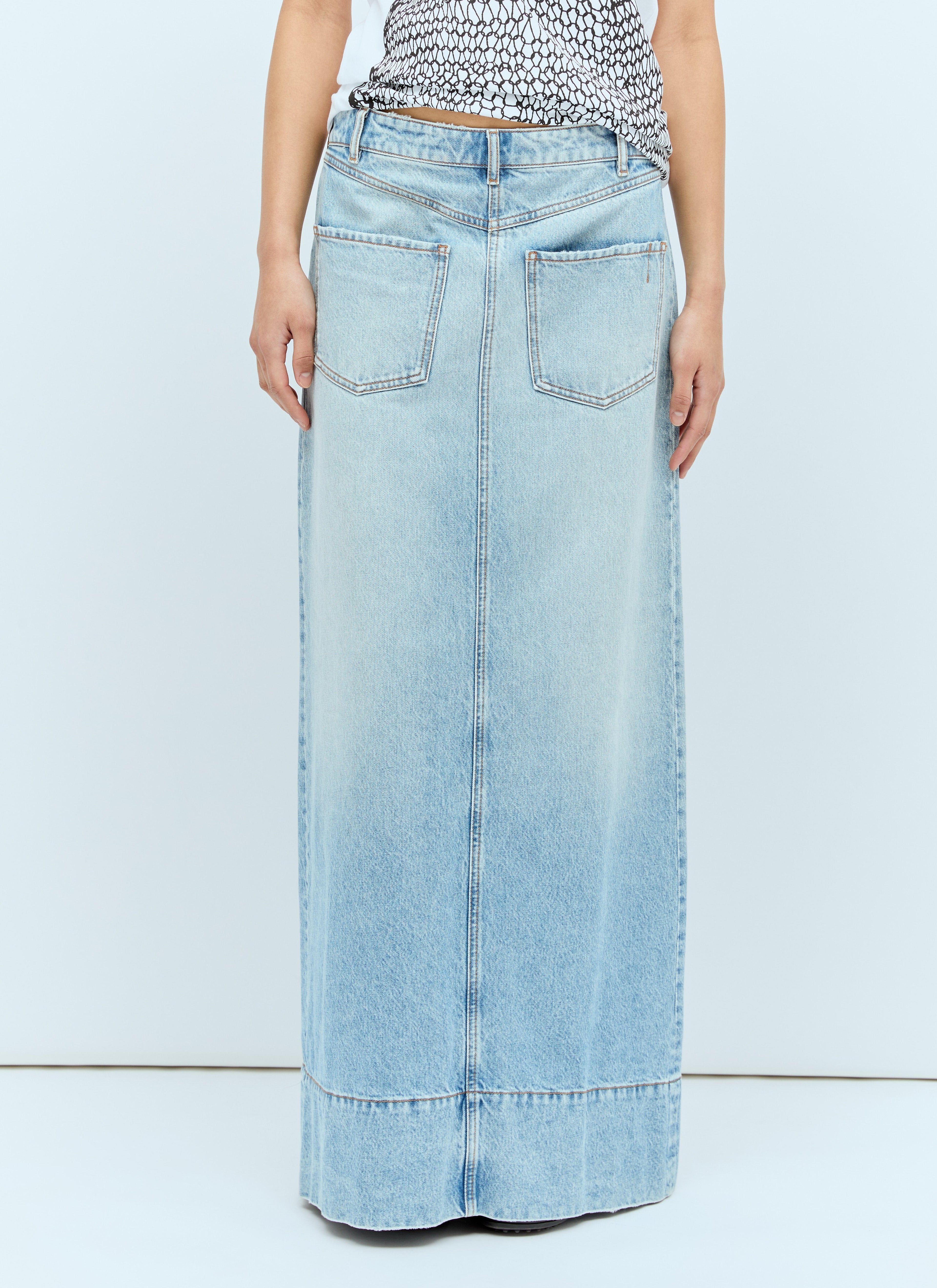 Sportmax Women Backwards Denim Skirt