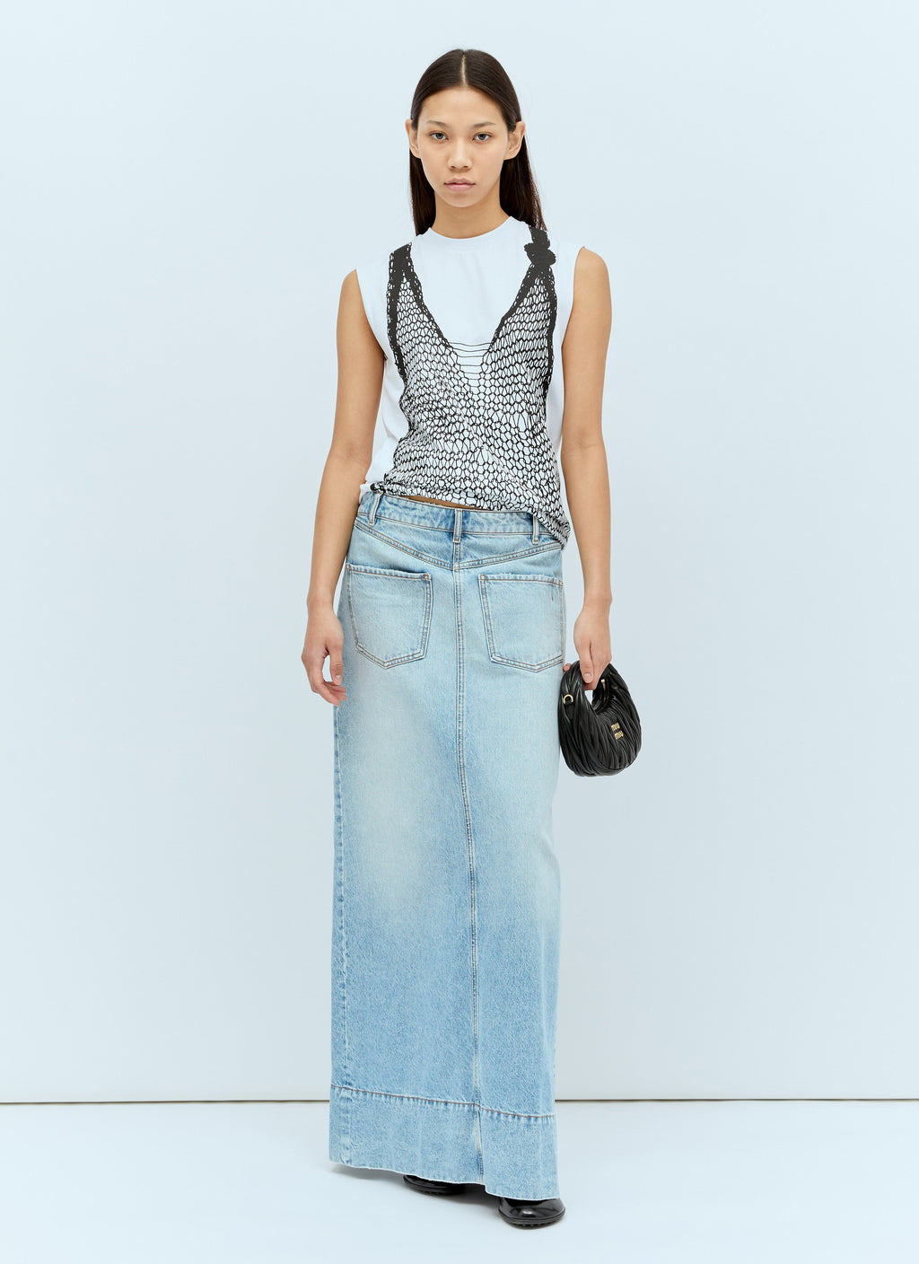 Sportmax Women Backwards Denim Skirt