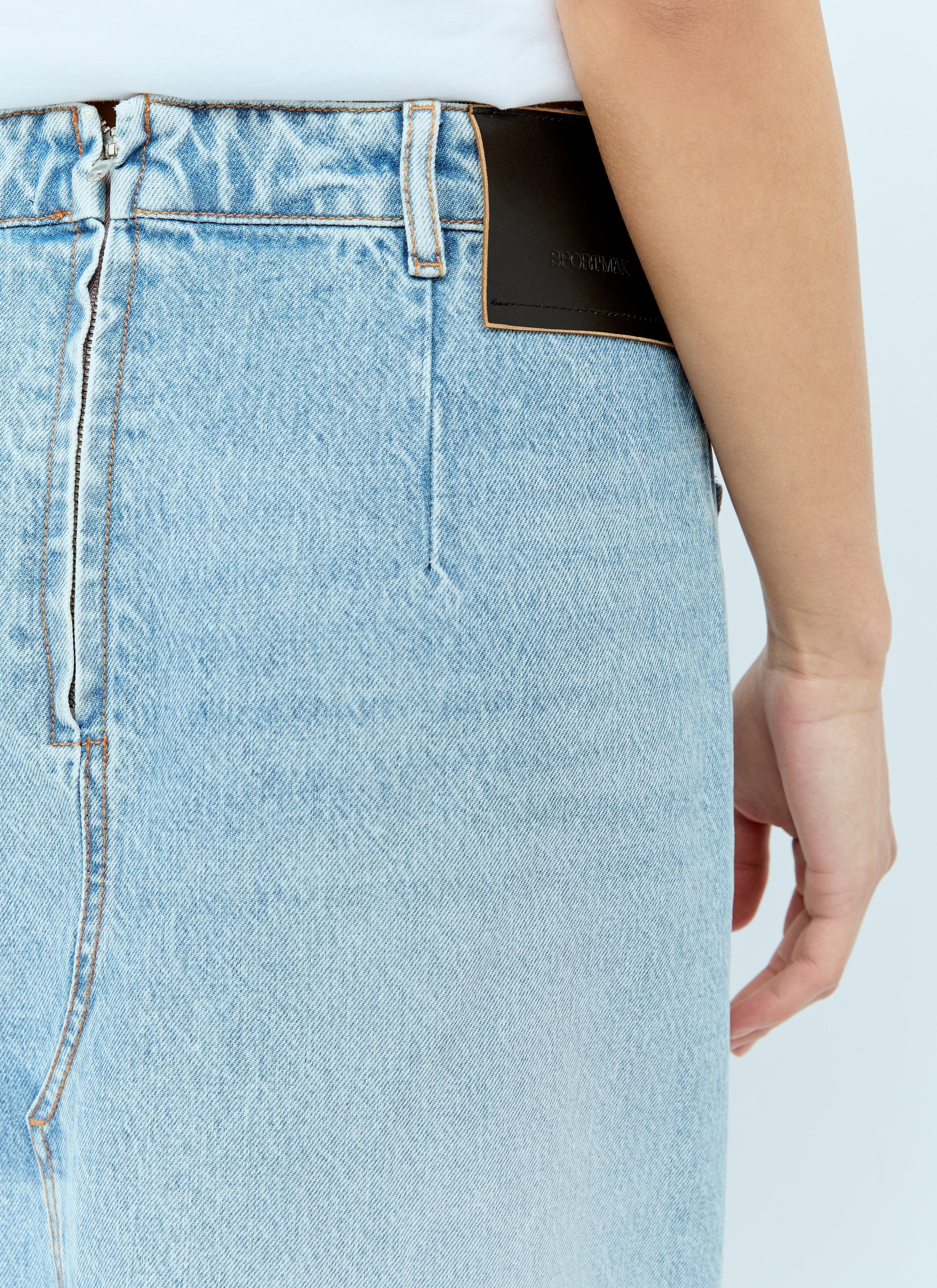 Sportmax Women Backwards Denim Skirt