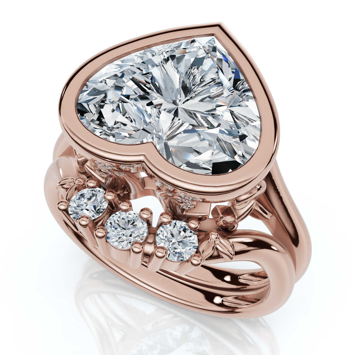 Diamond Engagement Wedding Ring Set