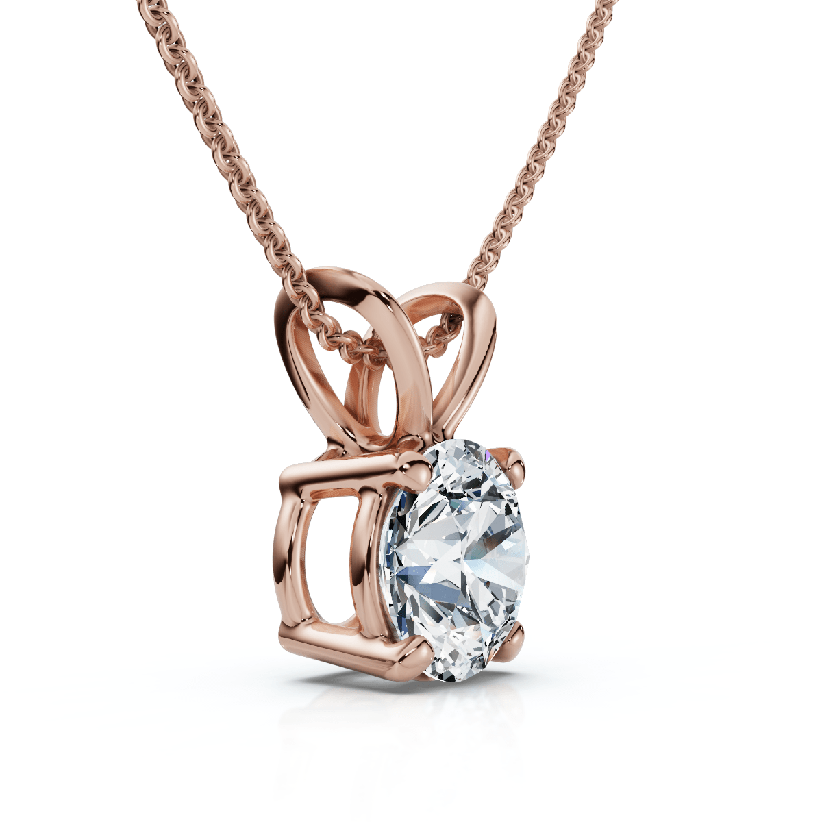 3/4Ct Solitaire Diamond Pendant 14k Gold Women's Necklace Lab Grown EF/VS