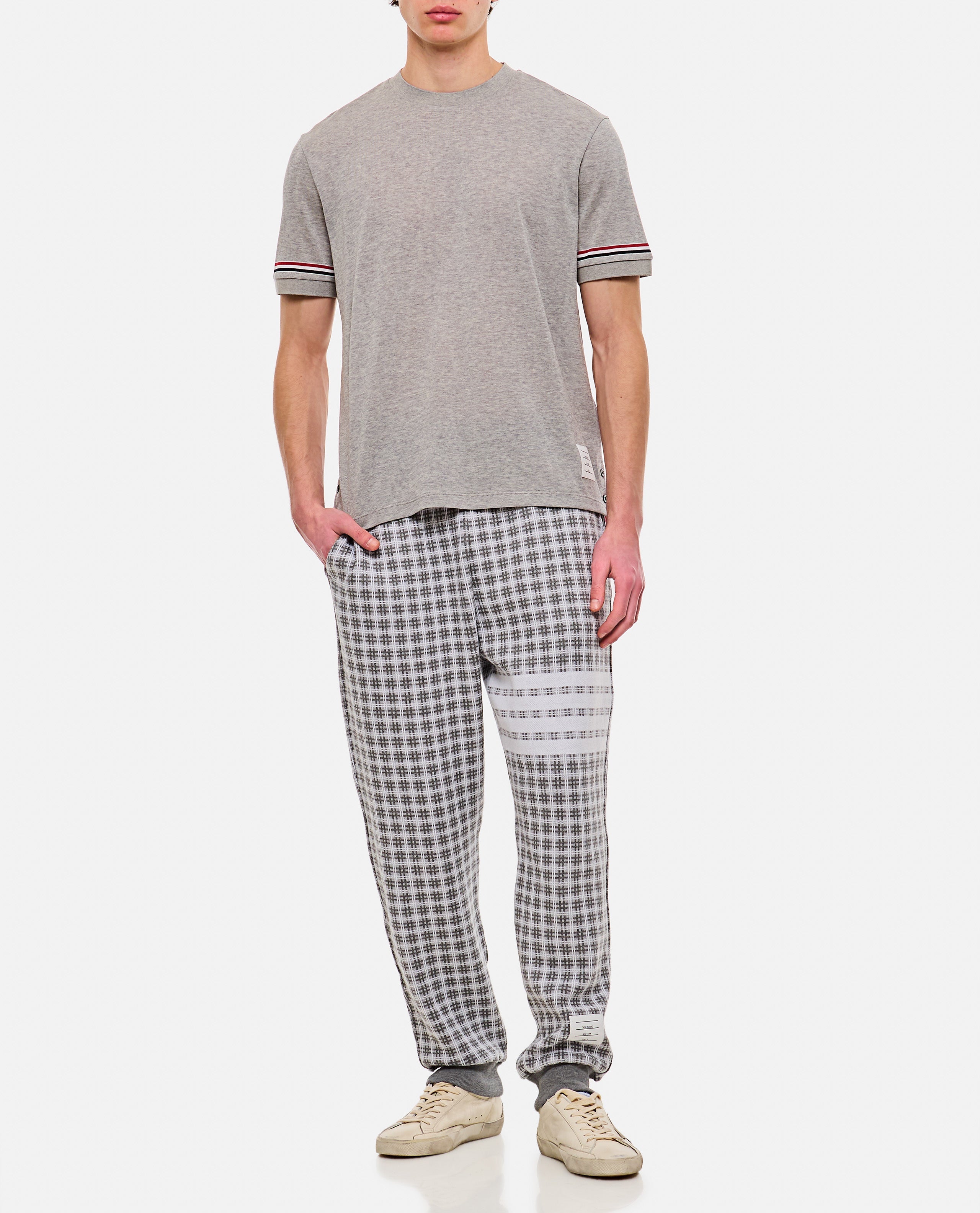 Thom Browne Men Ribbed Cuff T-Shirt