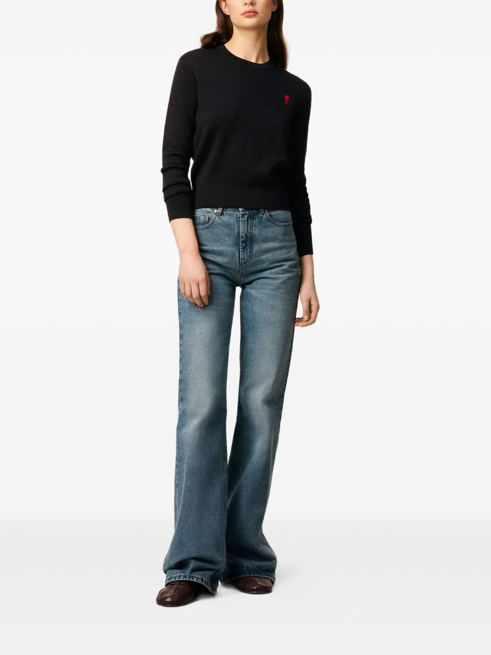 Ami Paris Women Ami De Coeur Wool Sweater