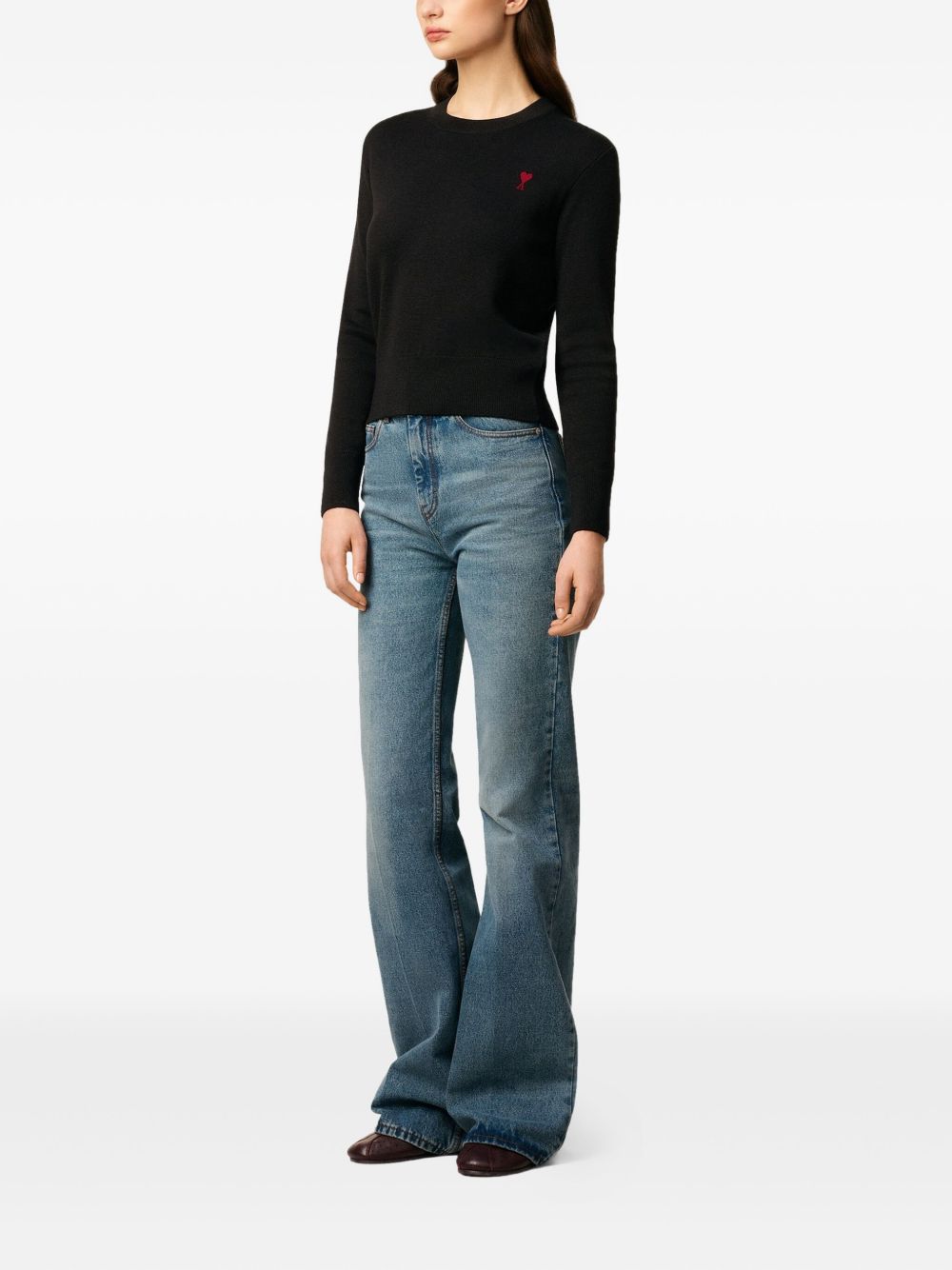 Ami Paris Women Ami De Coeur Wool Sweater