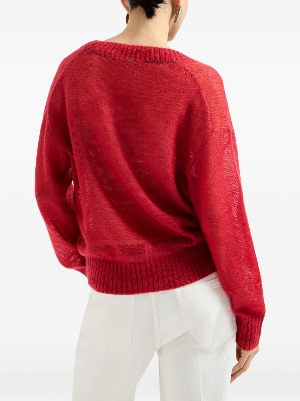 Brunello Cucinelli Women Wool V-Necked Jumper