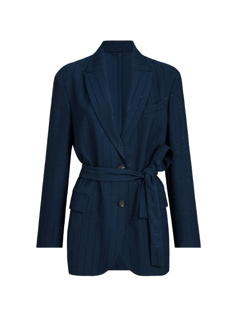 Brunello Cucinelli Women Belted Single-Breasted Jacket