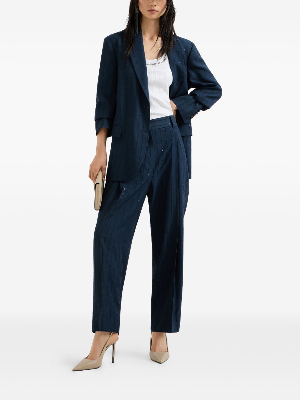 Brunello Cucinelli Women Belted Single-Breasted Jacket