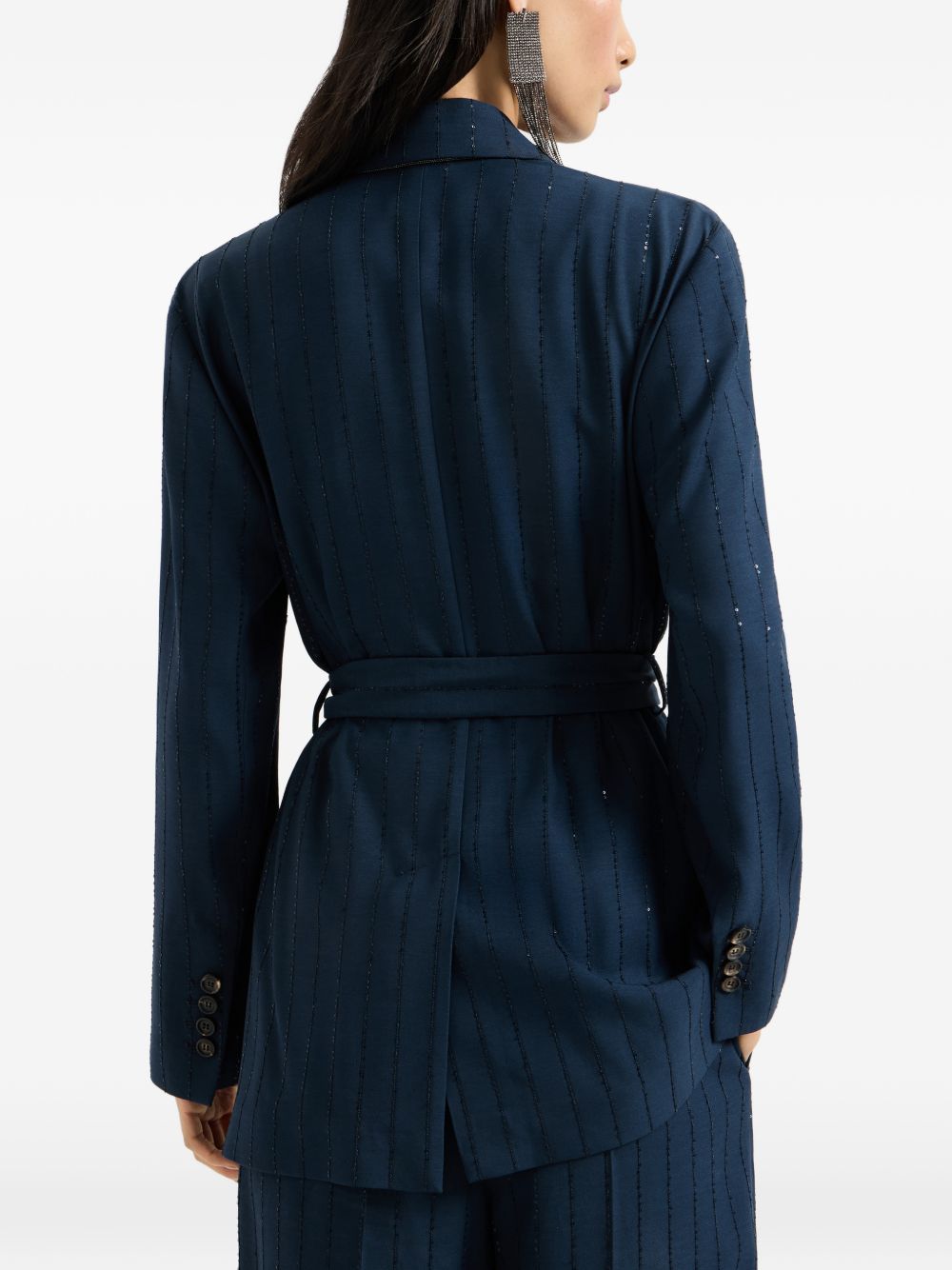 Brunello Cucinelli Women Belted Single-Breasted Jacket