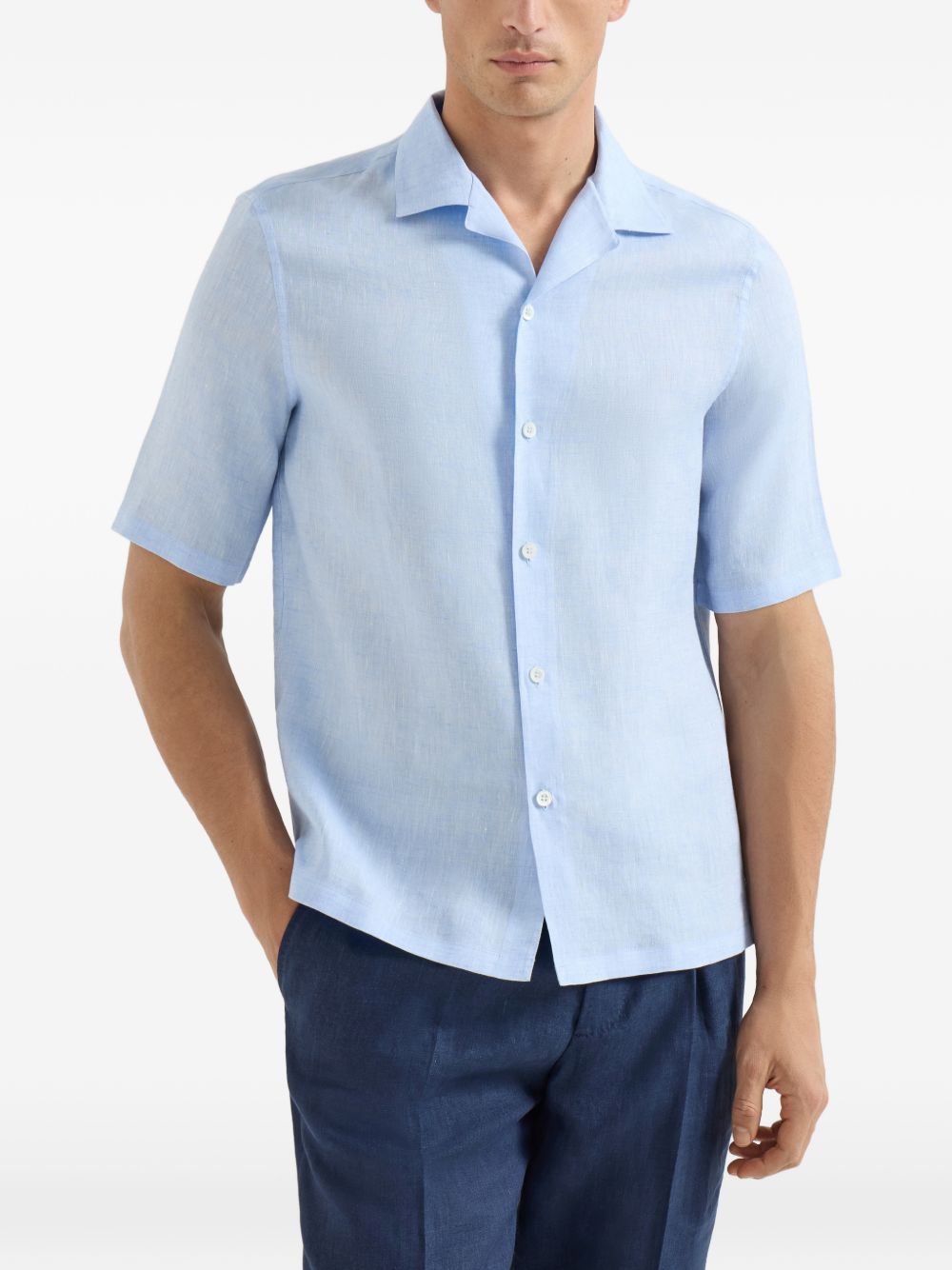 Brunello Cucinelli Men Linen Shirt