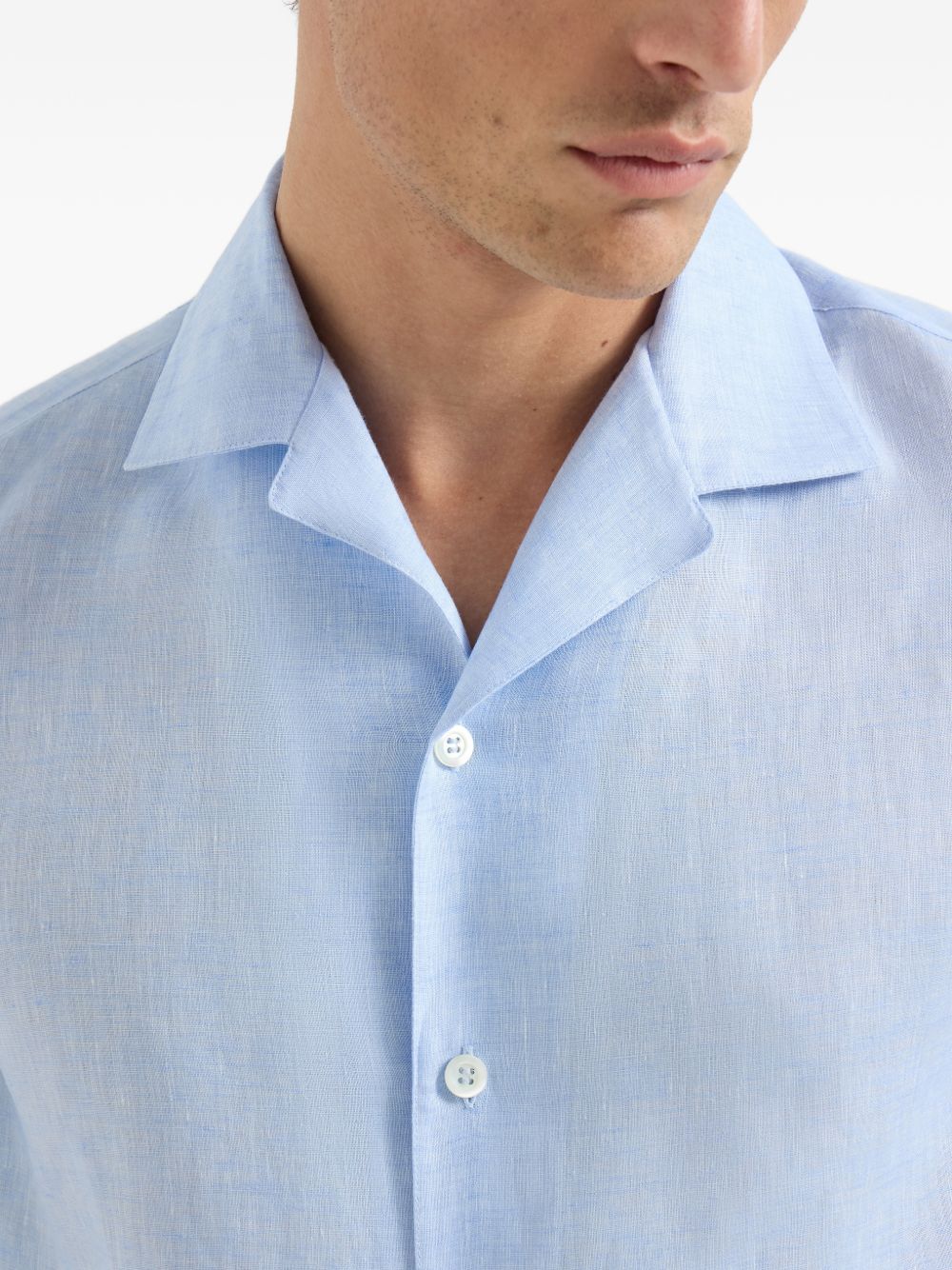 Brunello Cucinelli Men Linen Shirt