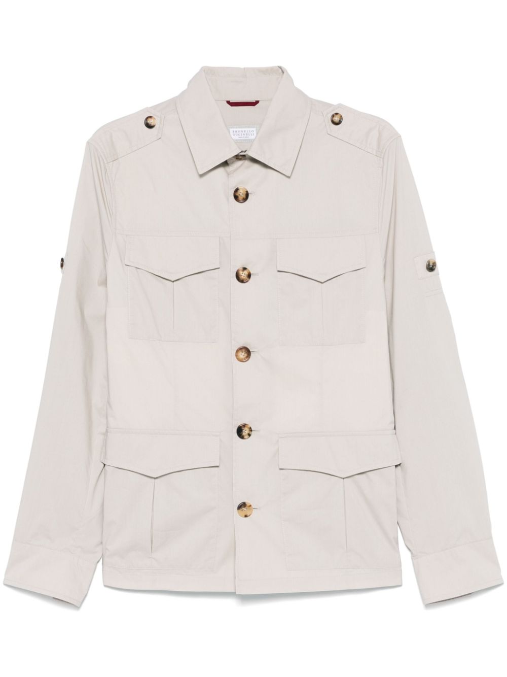 Brunello Cucinelli Men Cotton And Nylon Water-Resistant Jacket