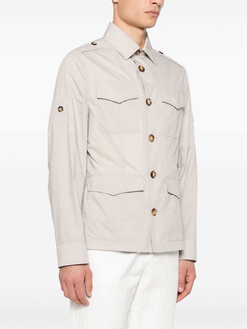 Brunello Cucinelli Men Cotton And Nylon Water-Resistant Jacket