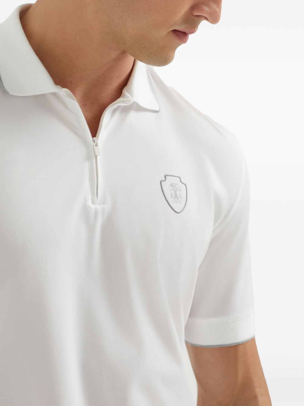 Brunello Cucinelli Men Cotton Polo Shirt