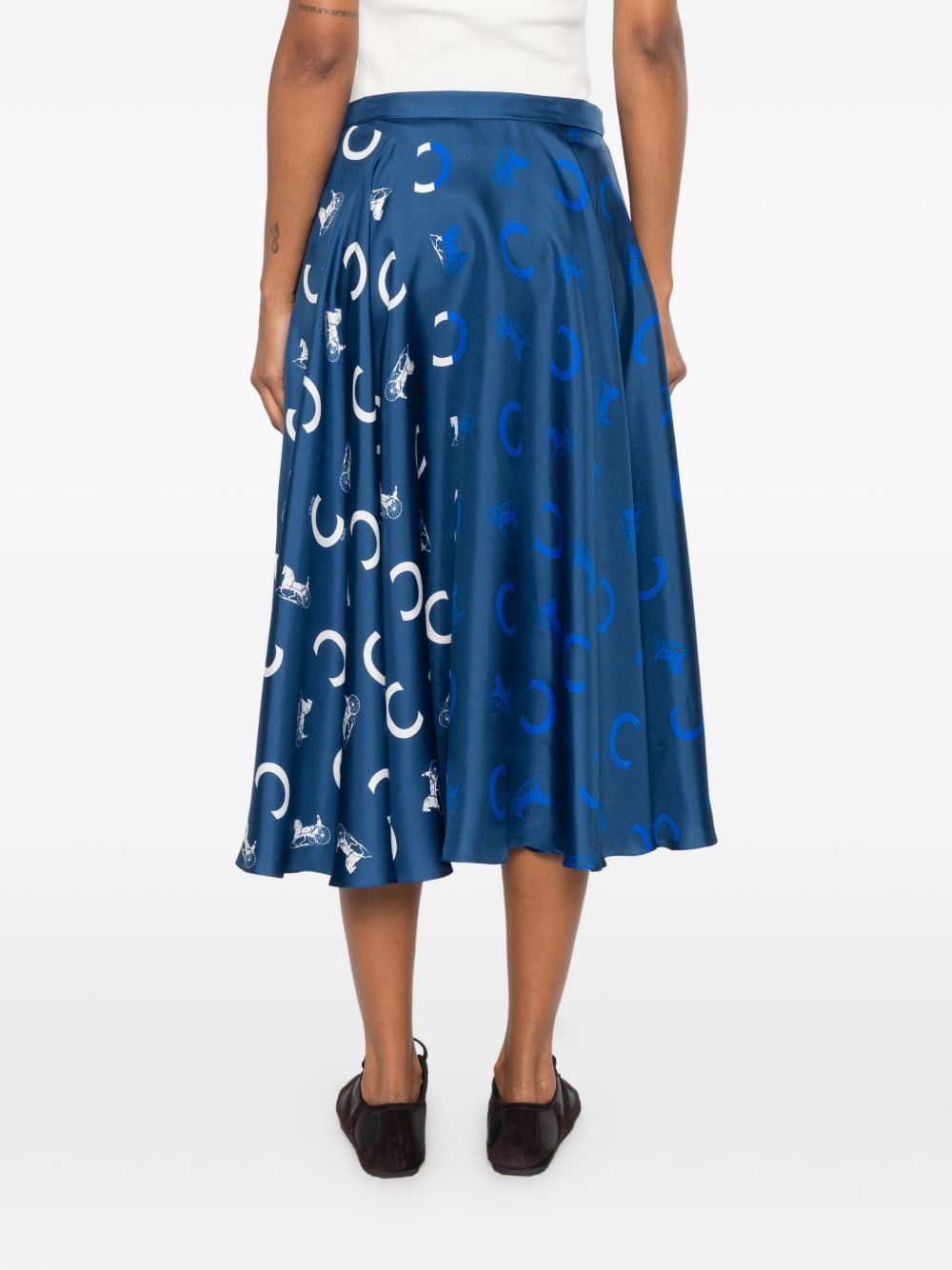 Celine Women Silk Long Skirt