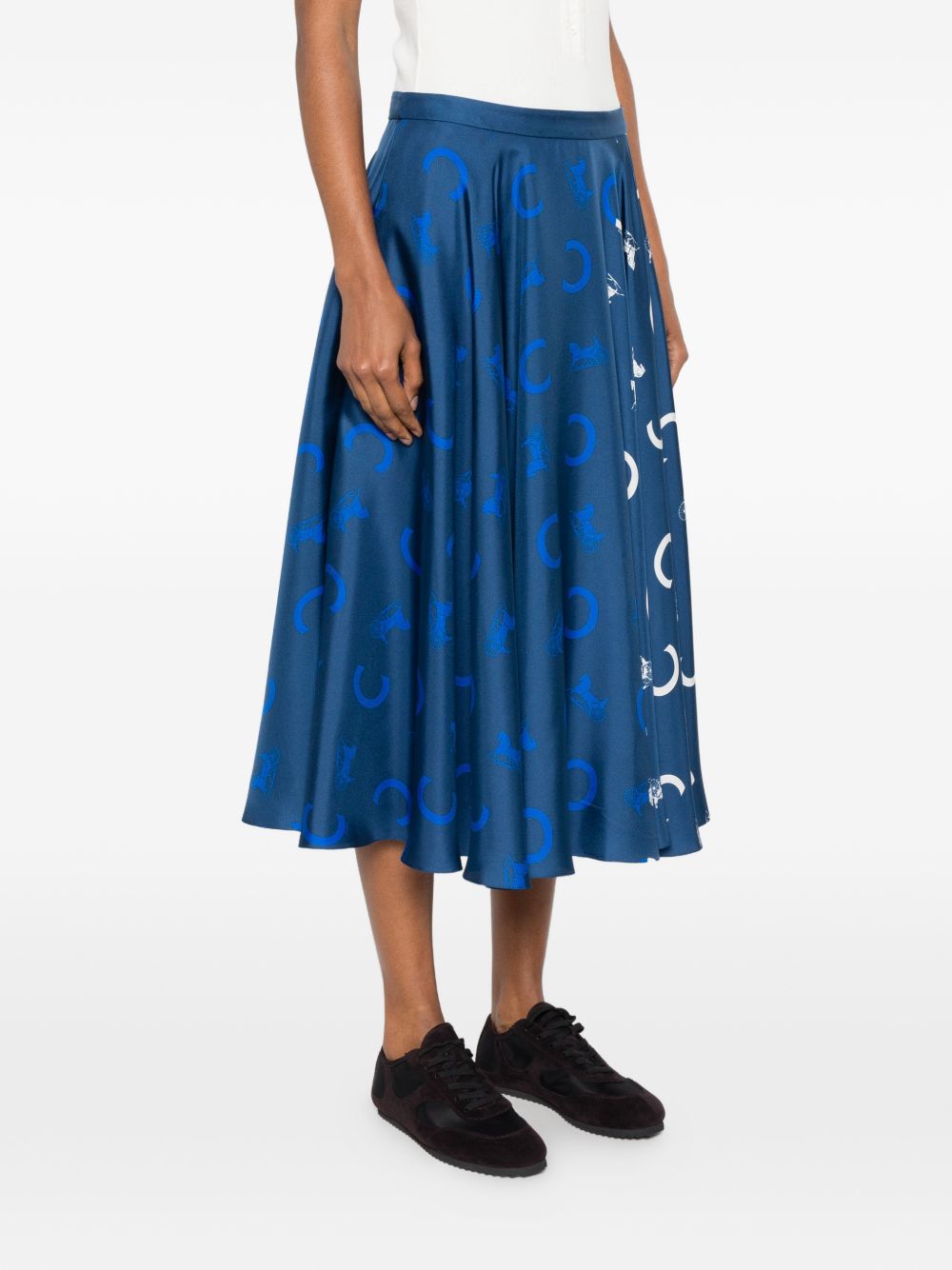 Celine Women Silk Long Skirt