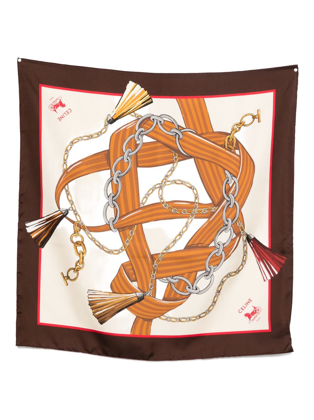 Celine Women Printed Silk Foulard