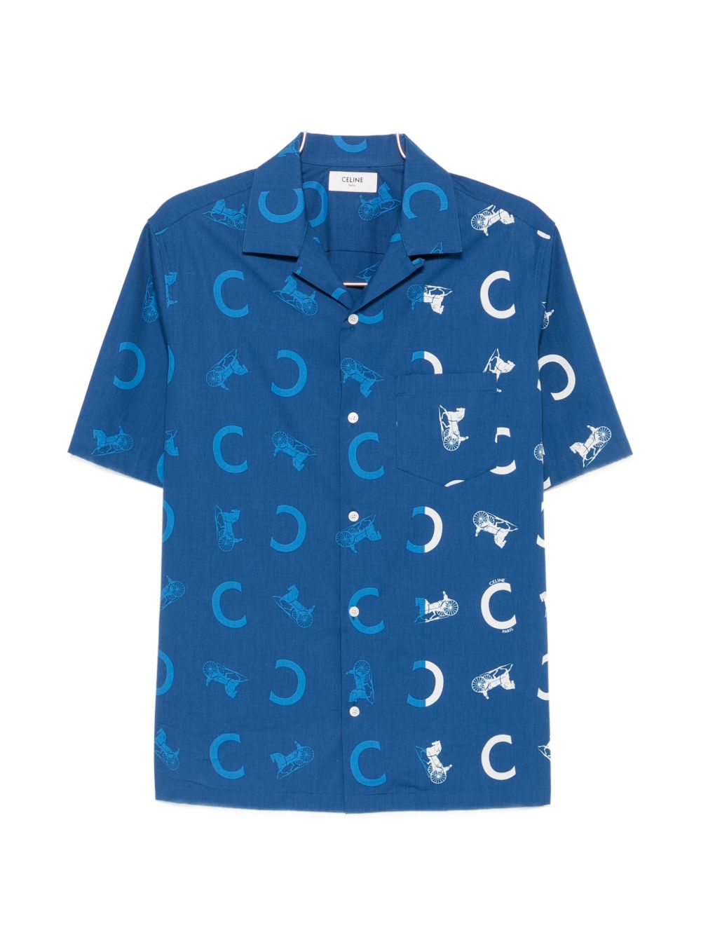 Celine Men Printed Bowling Shirt