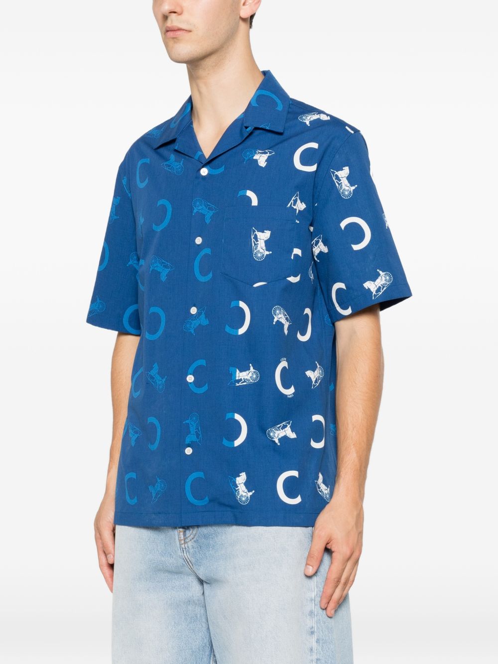 Celine Men Printed Bowling Shirt