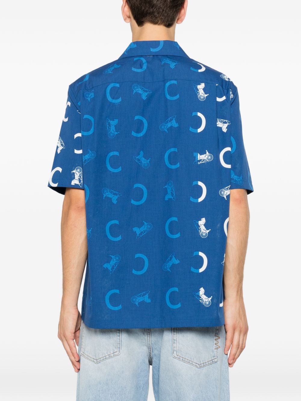 Celine Men Printed Bowling Shirt