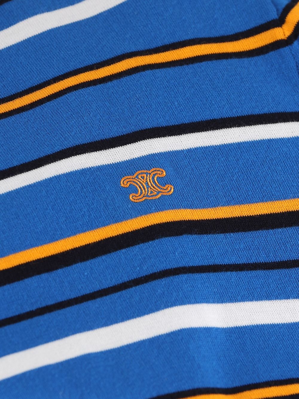 Celine Men Striped Cotton Polo Shirt