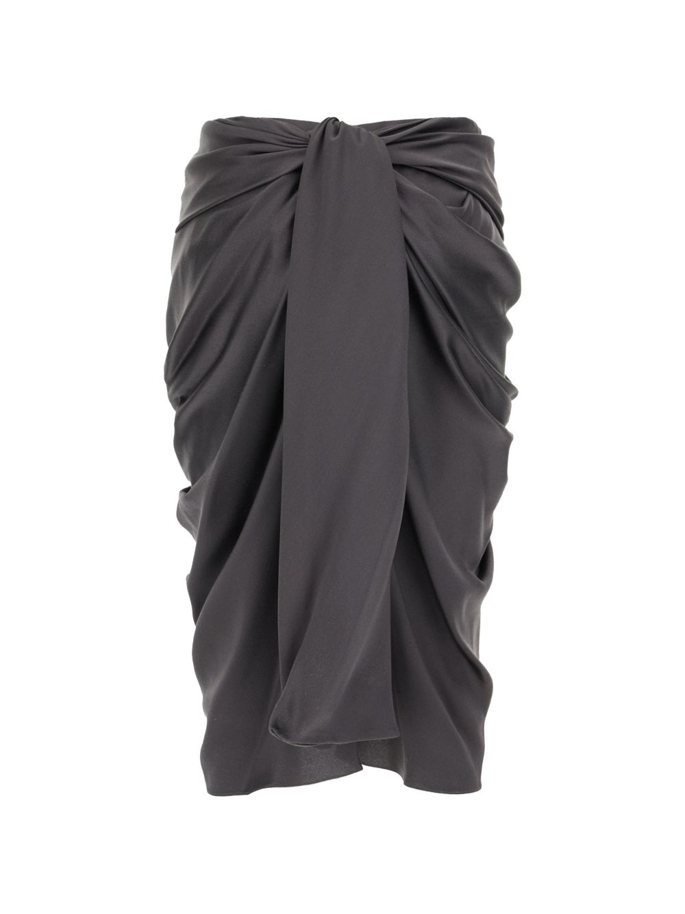 Chloé Women Silk Draped Midi Skirt