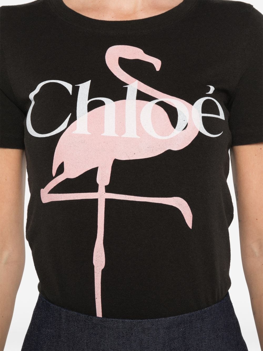 Chloé Women Printed Cotton T-Shirt