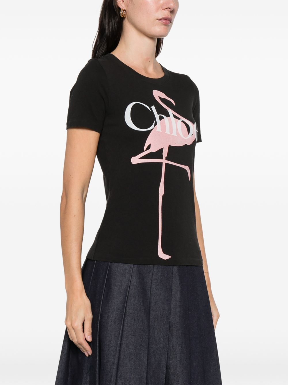 Chloé Women Printed Cotton T-Shirt