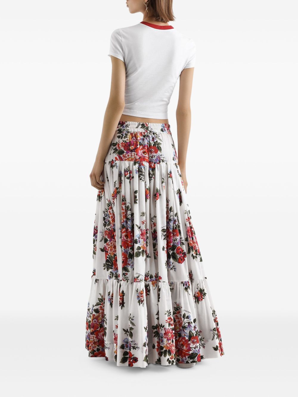 Dolce & Gabbana Women Flower Print Long Skirt