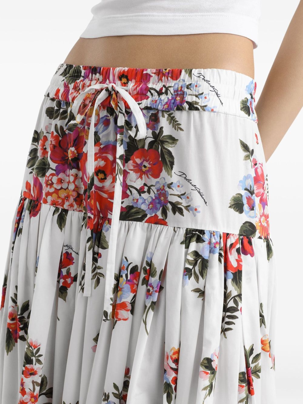 Dolce & Gabbana Women Flower Print Long Skirt