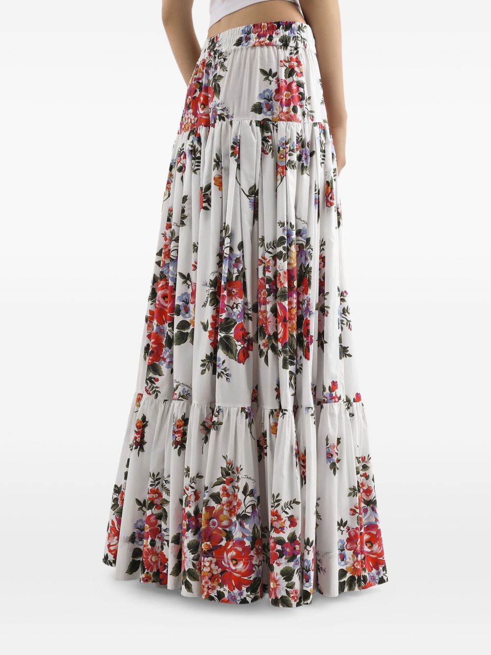 Dolce & Gabbana Women Flower Print Long Skirt
