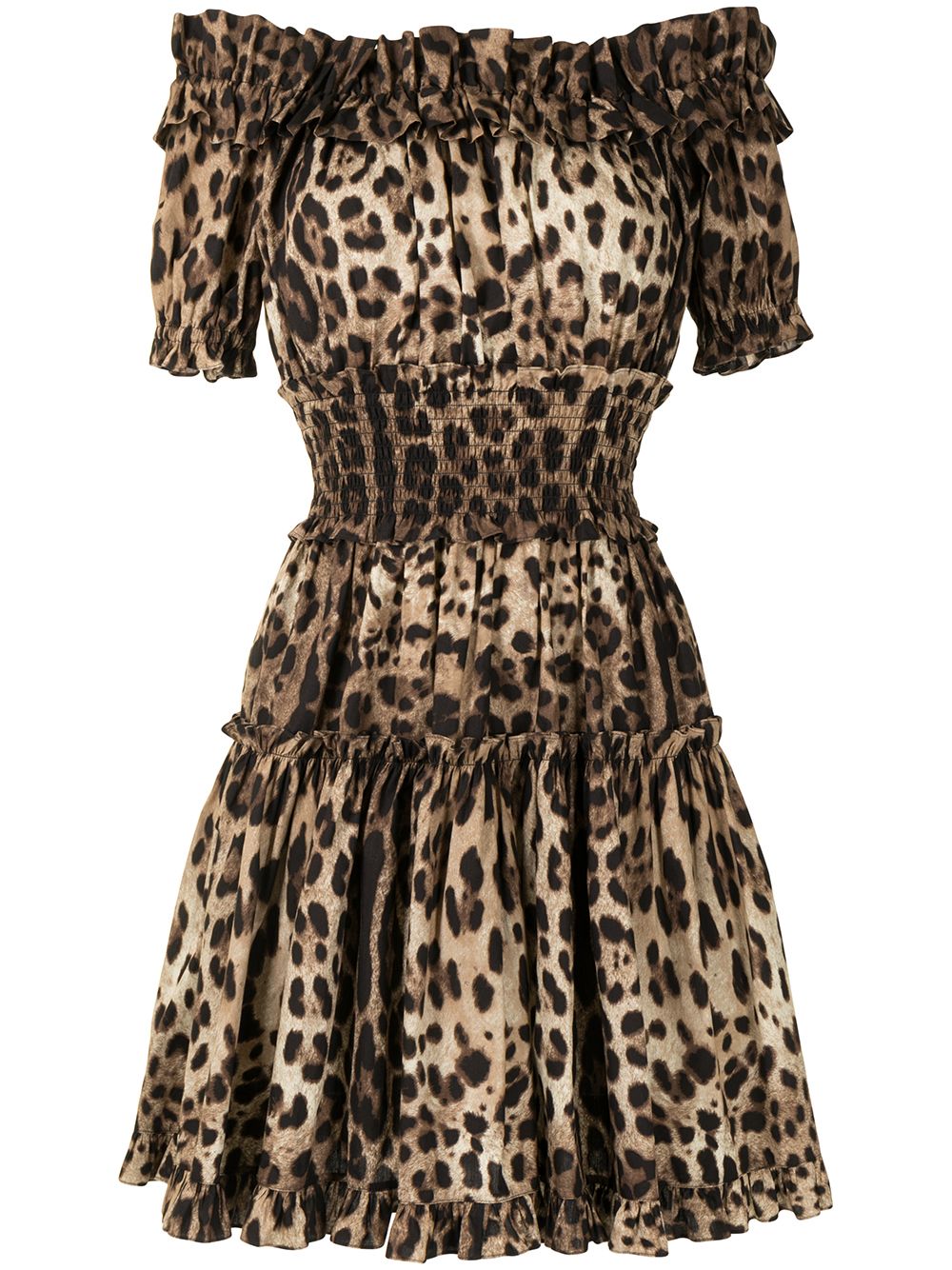 Dolce & Gabbana Women Leopard Print Short Dress