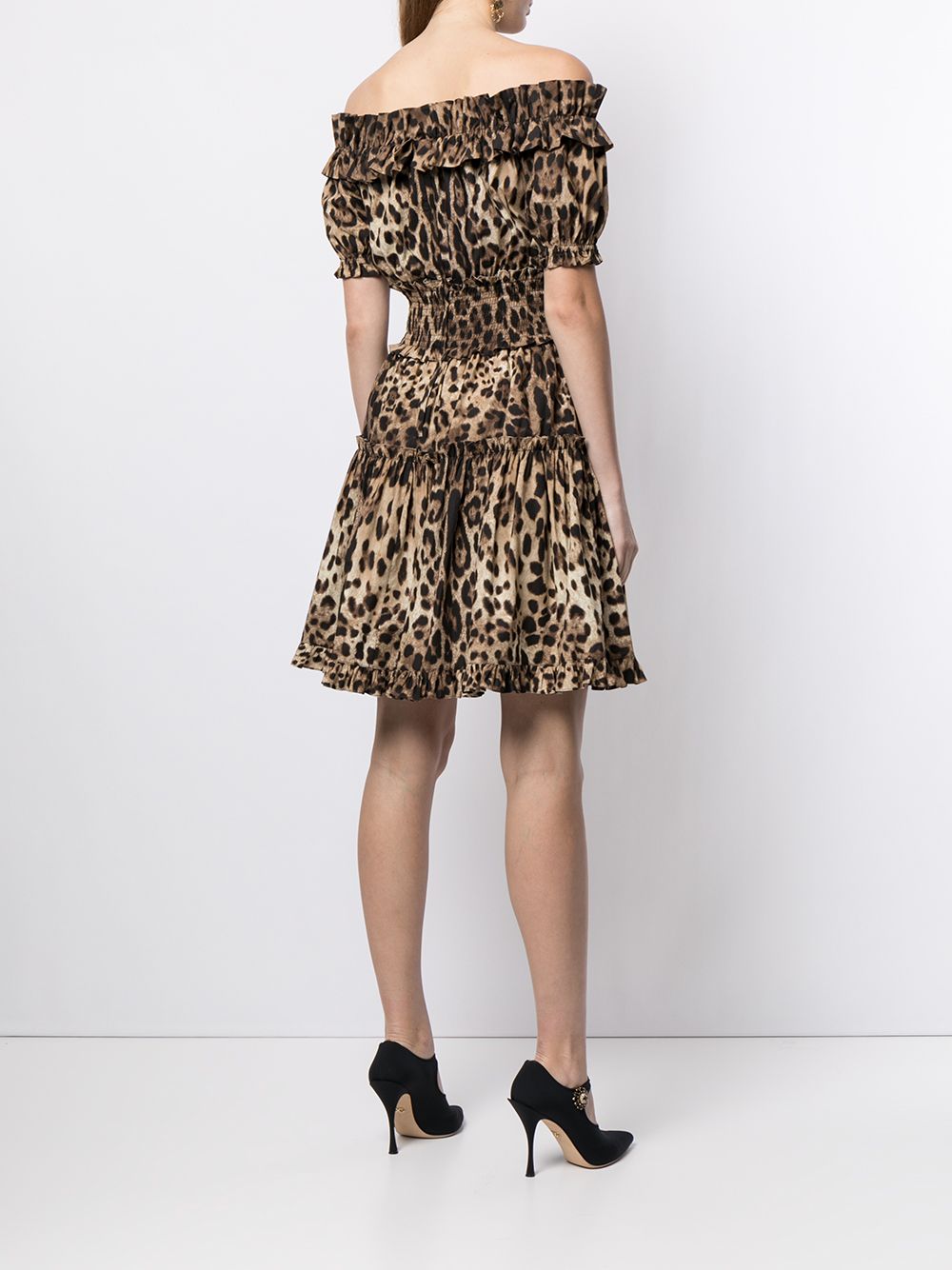 Dolce & Gabbana Women Leopard Print Short Dress