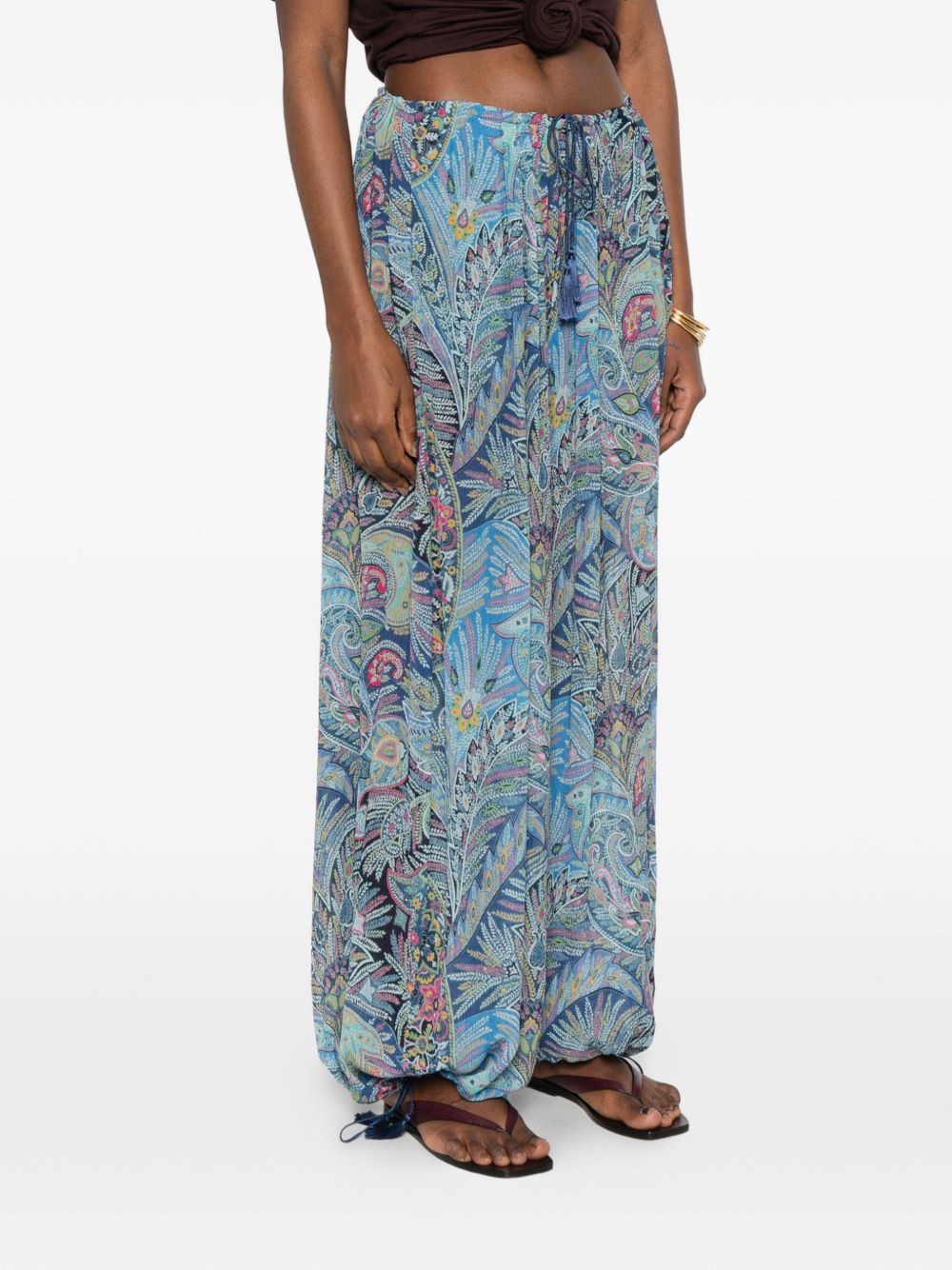 Etro Women Printed Wide-Leg Trousers