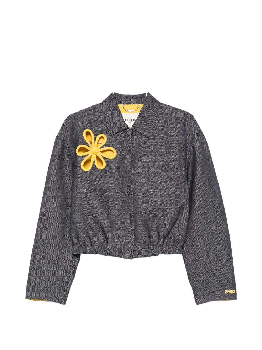 Fendi Women Embroidered Denim Jacket