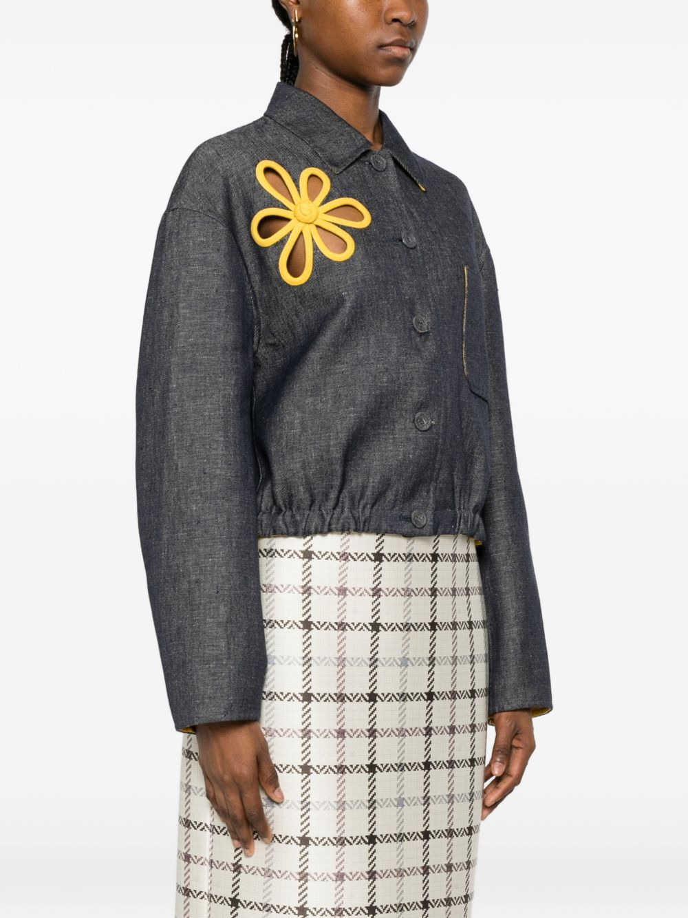 Fendi Women Embroidered Denim Jacket