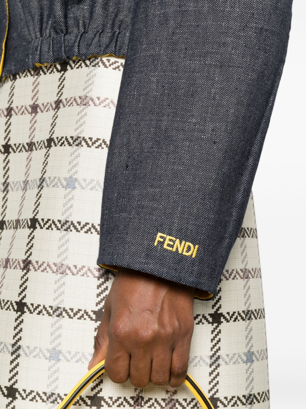 Fendi Women Embroidered Denim Jacket