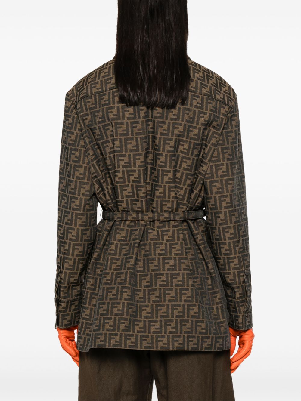 Fendi Women Canvas Single-Breasted Jacket