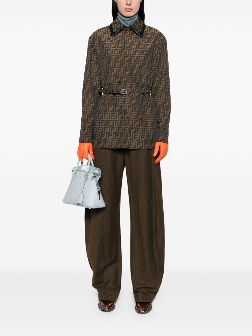 Fendi Women Canvas Single-Breasted Jacket