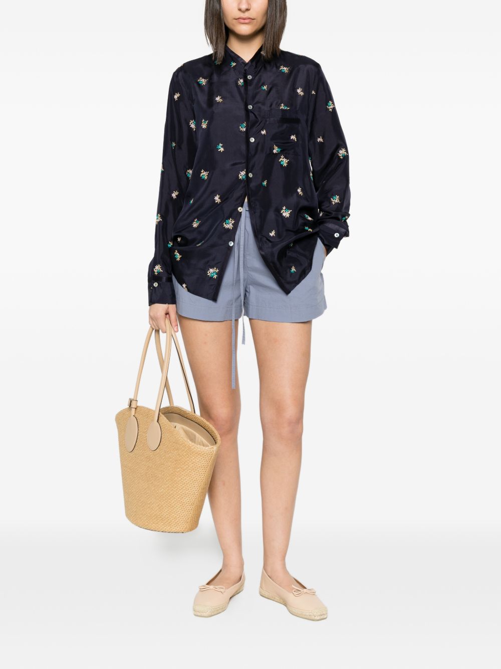 Forte Forte Women Embroidered Silk Shirt