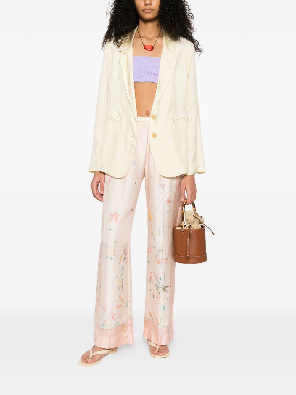 Forte Forte Women Printed Silk Trousers