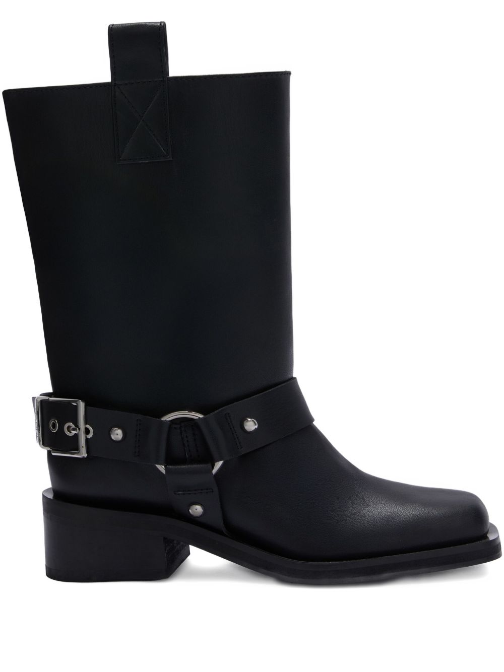 Ganni Women Recycled Leather Biker Boots