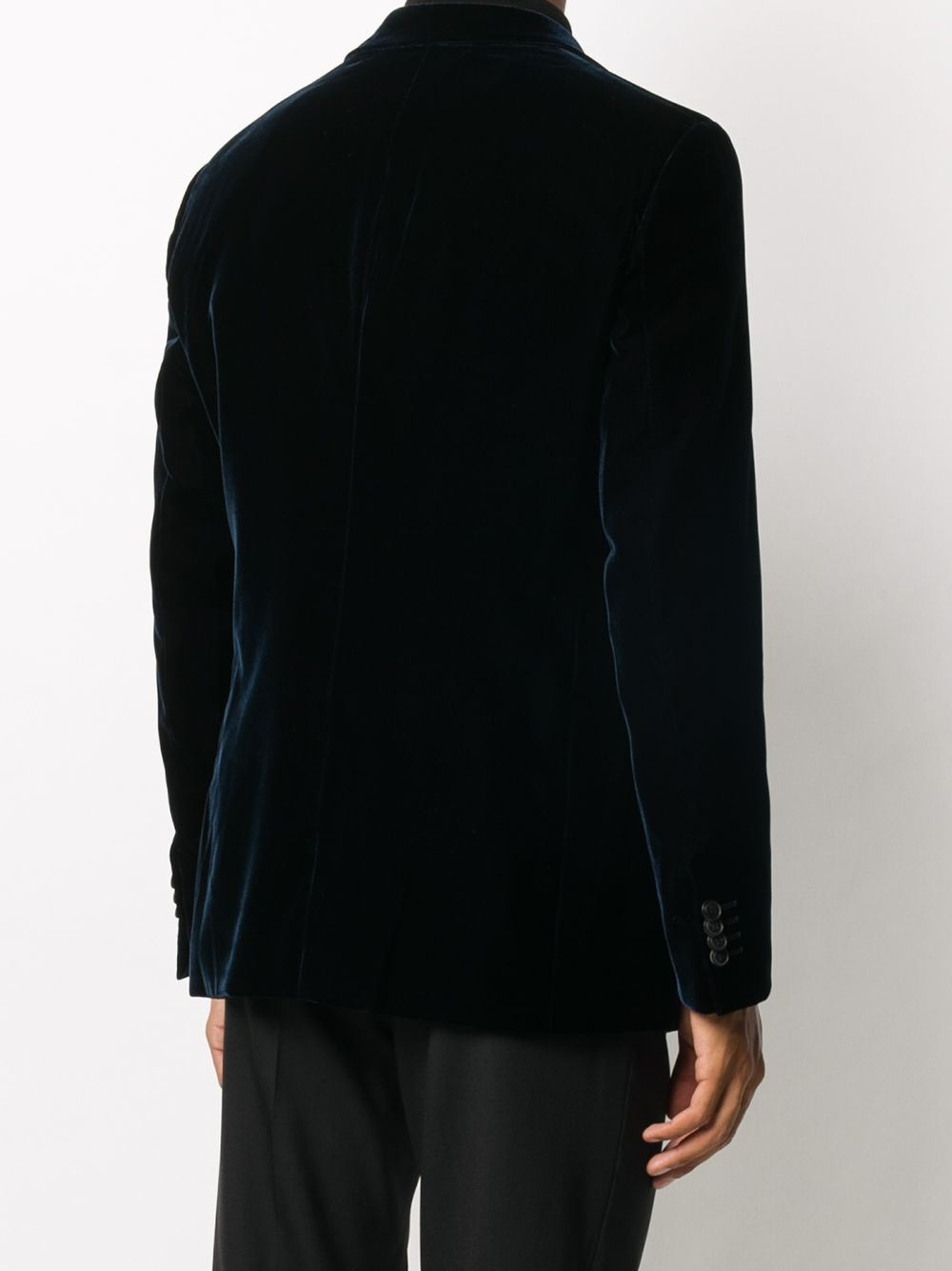 Giorgio Armani Men Velvet Single-Breasted Blazer Jacket