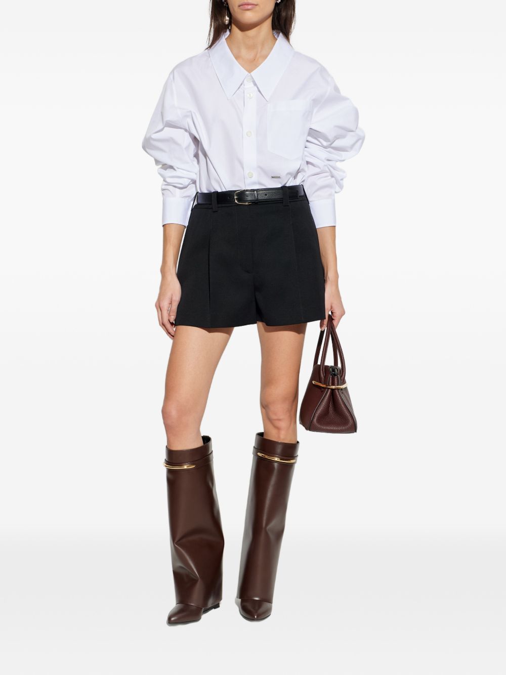 Givenchy Women Wool Pleated Shorts